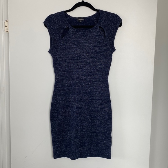 Express Navy Blue sparkly Dress - Picture 1 of 5